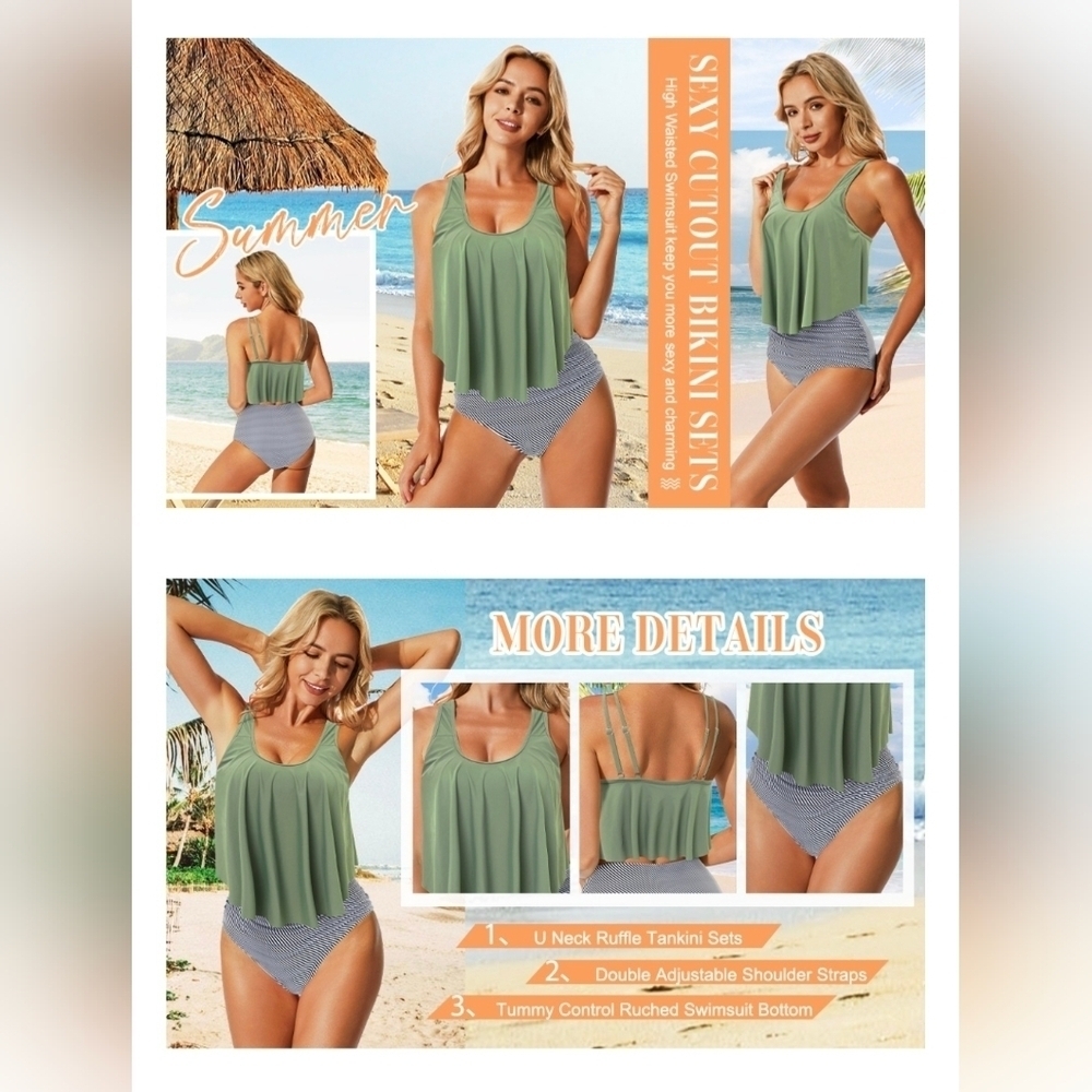 OMKAGI Tankini #1069 NWOT - Picture 10 of 11